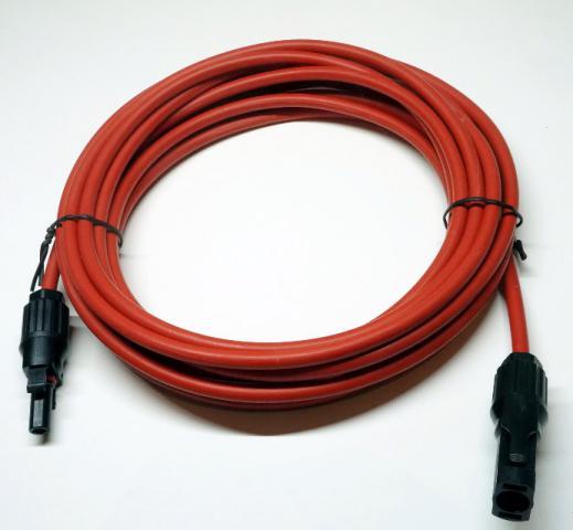 Prodlužovací kabel 4 mm²/ 1m, červený